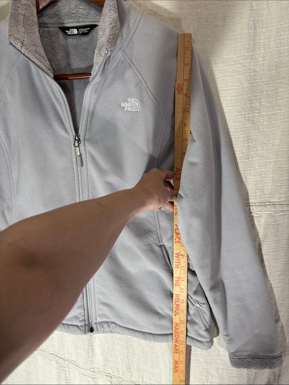 The North Face Women’s Apex Barrier Soft Shell Gray Fleece Full-Zip Jacket L - Picture 5 of 10